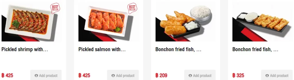 bonchon seafood list