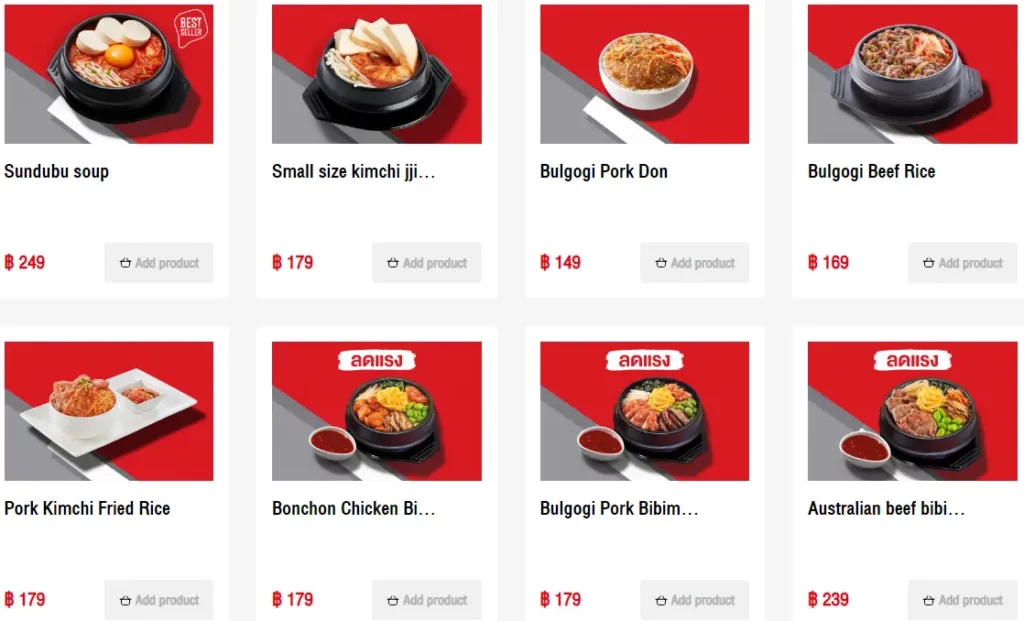 Bonchon set items prices